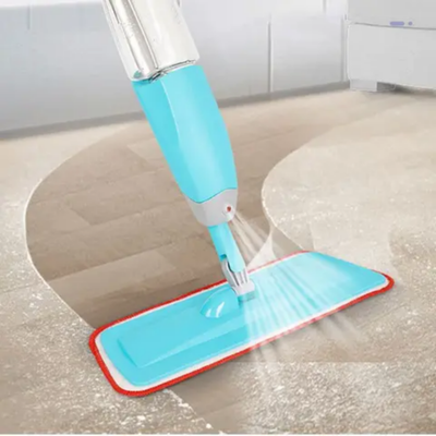 Healthy Spray Floor Cleaning Mop Blue/Silver 52.5x17centimeter