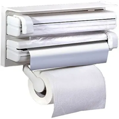 Kitchen Triple Paper Dispenser White 28x48centimeter