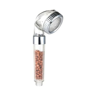 4-Colour LED Shower Head Clear/Silver 15centimeter