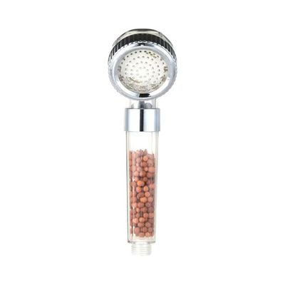 4-Colour LED Shower Head Clear/Silver 15centimeter