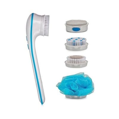 Rolled Bath Brush Blue/White 20.3 x 9.5 30.5centimeter