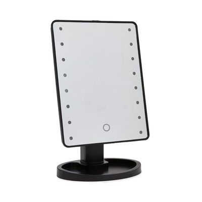 Makeup Mirror With Built In LED Lights Black