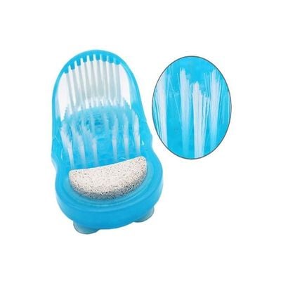 Exfoliating Bathroom Massage Slippers Blue 28x10x14centimeter