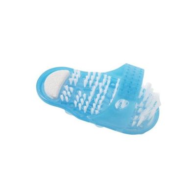 Exfoliating Bathroom Massage Slippers Blue 28x10x14centimeter