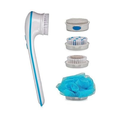 Rolled Bath Brush Blue/White 20.3 x 9.5 30.5centimeter