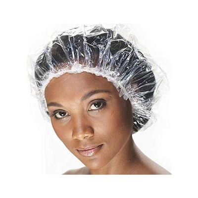 100-Piece Shower Cap Set Clear 9.84x7.28x2.52inch