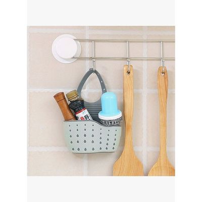 Hanging Drain Basket Sink Shelf Green/Black