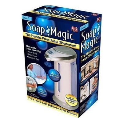 Hands Free Soap Dispenser White/Blue 8x16x17inch