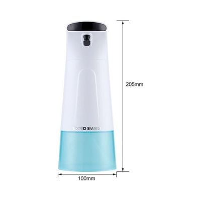 Waterproof Touchless Liquid Soap Dispenser White/Blue 22x8x11centimeter