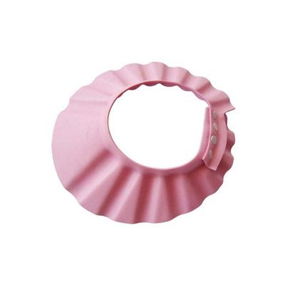 Baby Adjustable Round Shower Cap Pink 12 x 15inch