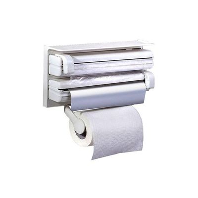 Triple Kitchen Paper Dispenser White 38.5x19x7.5centimeter