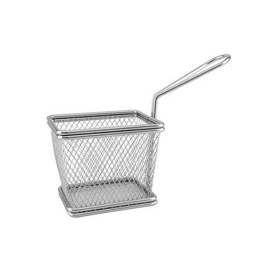 French Fries Snack Holder Basket Silver 12.5x10x8.5centimeter