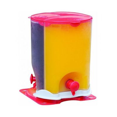 3 Compartment Drink Dispenser Clear/Red 2L 3 Compartment Drink Dispenser Clear/Red 2L