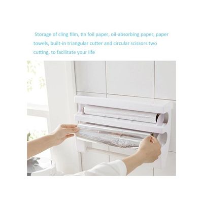 Multifunctional Commodity Shelf Storage for Cling Film Grey 42x13x27centimeter