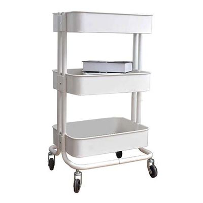 Four Wheels 3 Tier Rolling Cart Dark Grey 79x45centimeter