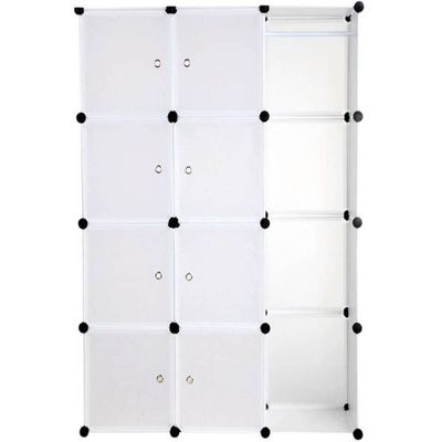 12 Cubes Wardrobe Storage White