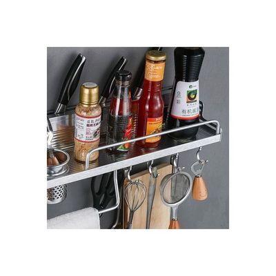 Punch-Free Wall-Mounted Storage Rack White 30x12.5x10cm