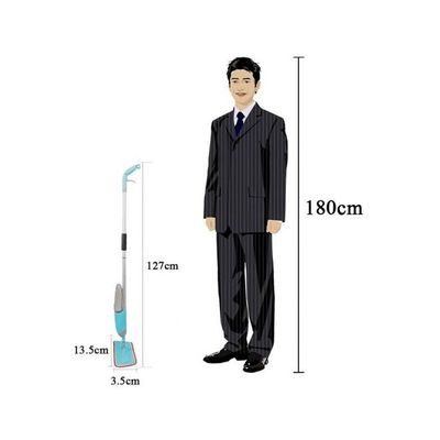 Hand-Free Spray Horizontal Board Lazy Mop Blue/Grey/Black 127x13.5x3.5centimeter