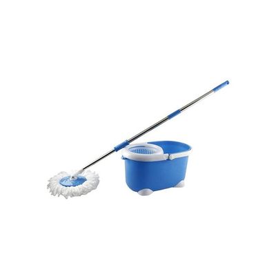 Mop 360 Degree Rotating Mop With Bucket Blue/White