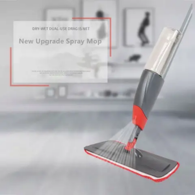 Floor Spray Cleaning Mop Silver/Grey/Red