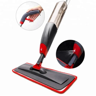 Floor Spray Cleaning Mop Silver/Grey/Red