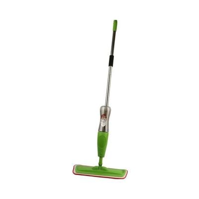 Floor Cleaning Mop With Spray Green/Silver 9x9x50centimeter