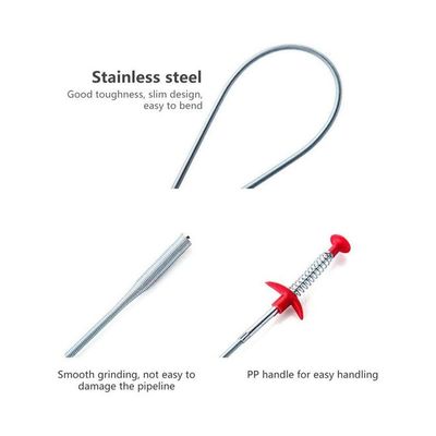 Flexible Grabber Claw Pick Up Reacher Tool Silver/Red