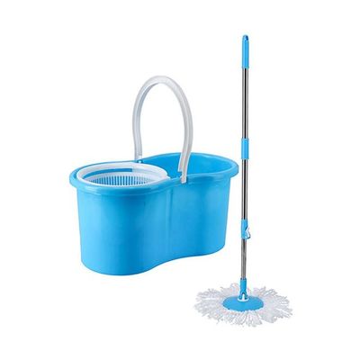 360 Rotating Spin Mop And Bucket Set Blue/White