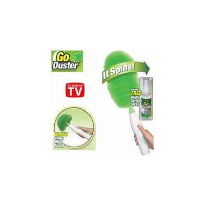 Electronic Microfiber Go Duster Cleaner Green/White