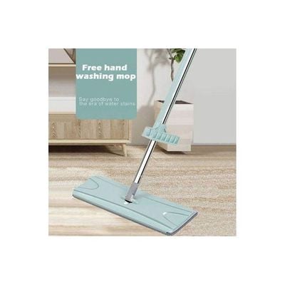 Ree Hand Washing Flat Mop Bucket Set Blue/Silver 1584g