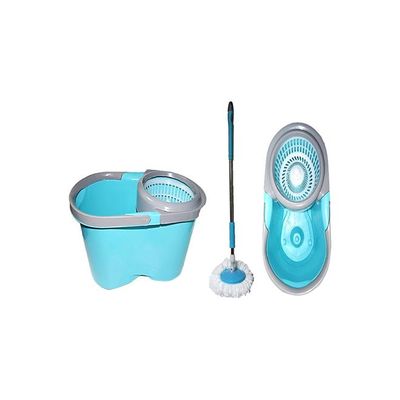 Rotating Spin Mop With Bucket Sky Blue/Grey/White