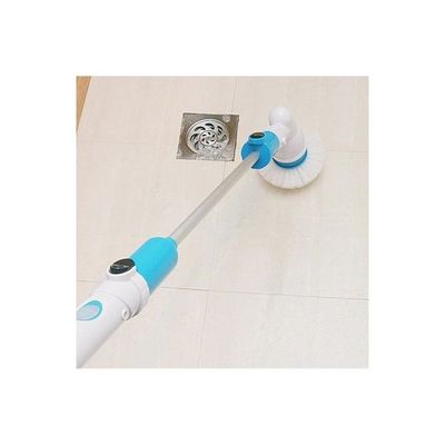 Electric Long Handle Turbo Scrub Spin Household Cleaning Brush White 55 X 8.5 X 22.5cm