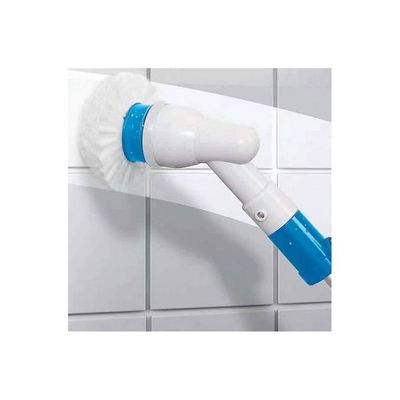 Electric Long Handle Turbo Scrub Spin Household Cleaning Brush White 55 X 8.5 X 22.5cm