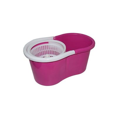 360 Degree Rotating Mop Stick With Bucket Pink 50x30x30centimeter