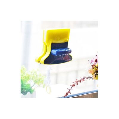 Double-sided Household Cleaning Glass Wiper Yellow/Blue