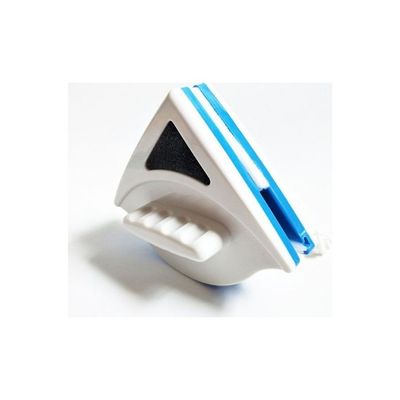 Double-layer Magnetic High-rise Window Glass Wiper White/Blue