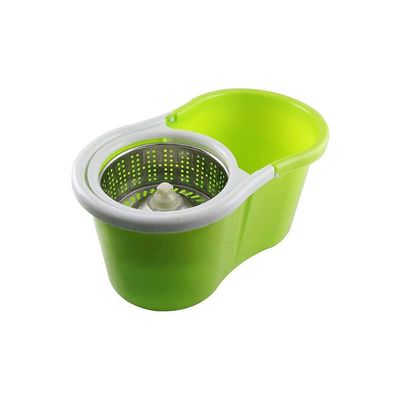 Spin Round Mop With Bucket Neon Green/White 48x29x28centimeter