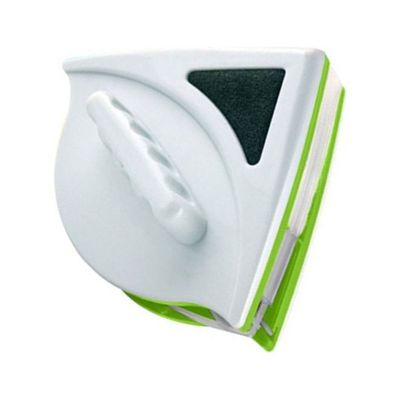 Double Sided Magnetic Window Glass Cleaner Wiper White/Green