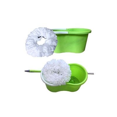 Spinning Mop And Bucket Set Green/White