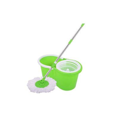 Spinning Mop And Bucket Set Green/White