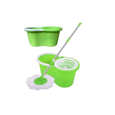 Spinning Mop And Bucket Set Green/White