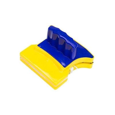 Double-Sided Magnetic Window Cleaner Brush Blue&Yellow 11*10.5*6centimeter