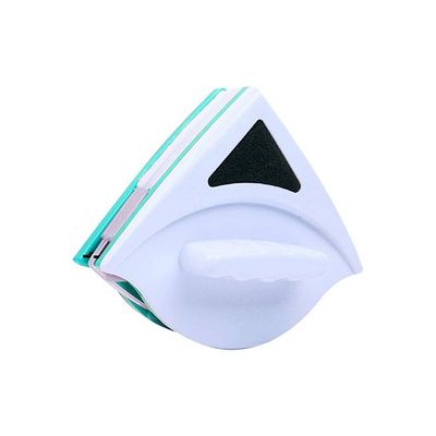 Double-Sided Magnetic Glass Cleaning Brush White/Black/Turquoise 16 x 13.5centimeter