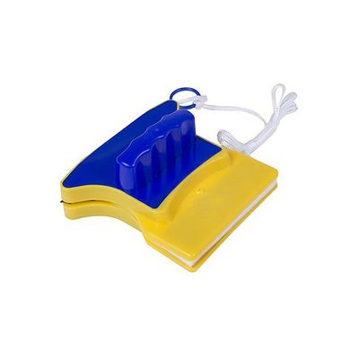 Double-Side Magnetic Glass Cleaner Yellow/Blue 14 x 9 x 0.5centimeter