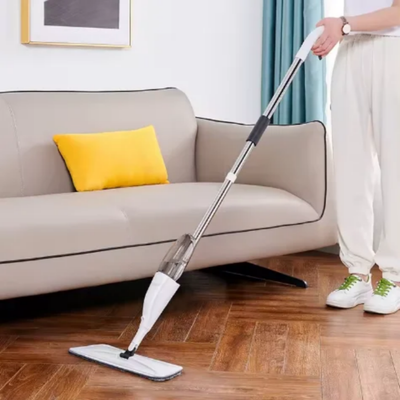 Handheld Floor Cleaning Spray Mop With Towels Grey 40cm