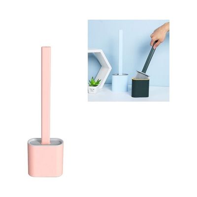 Creative Household Crevice Soft Rubber Long Handle Toilet Brush Multicolour 38 x 6 x 12centimeter