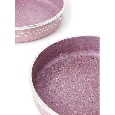 4-Piece Non-Stick Bakeware Set Includes Purple/Silver