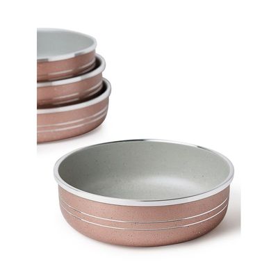 4-Piece Bakeware Pan Set Purple Pan 1 (1x24), Pan 2 (1x26), Pan 3 (1x28), Pan 4 (1x30)cm