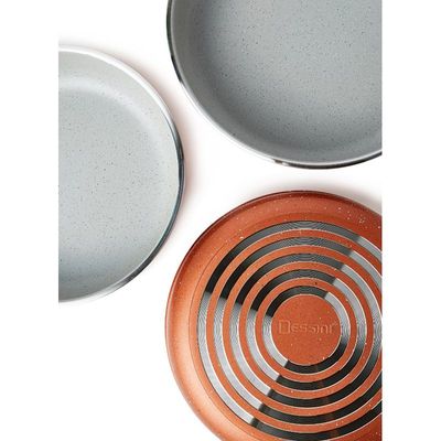 4-Piece Bakeware Pan Set Brown Pan 1 (1x24), Pan 2 (1x26), Pan 3 (1x28), Pan 4 (1x30)cm