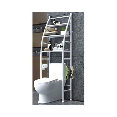 Toilet Cabinet Shelving Kitchen Bathroom Space Saver Shelf Organizer White 91 x 7 x 28cm